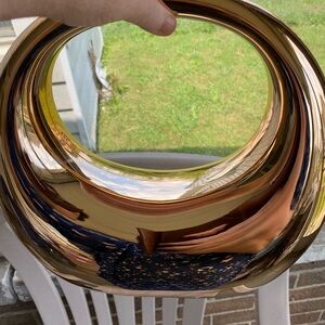 NWT LE MIEL Gold Metallic Sculptural Handbag